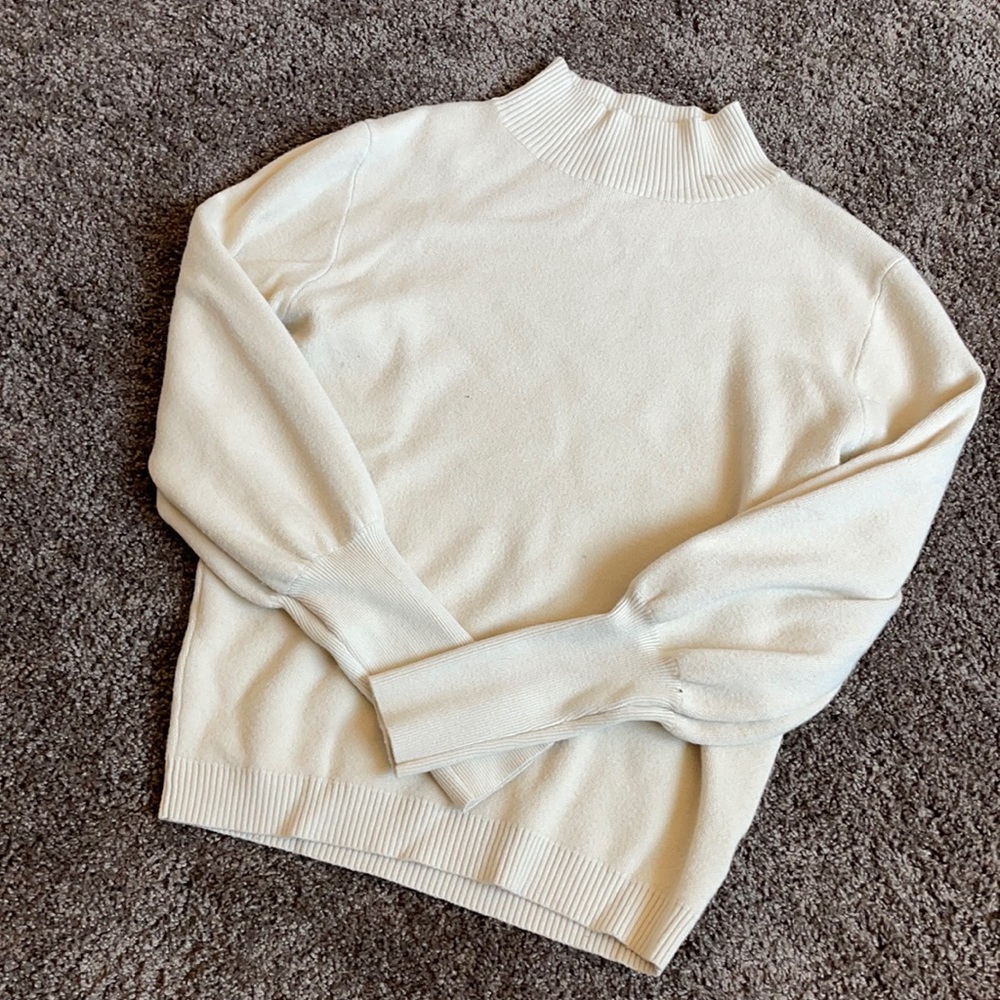 Cream high neck sweater